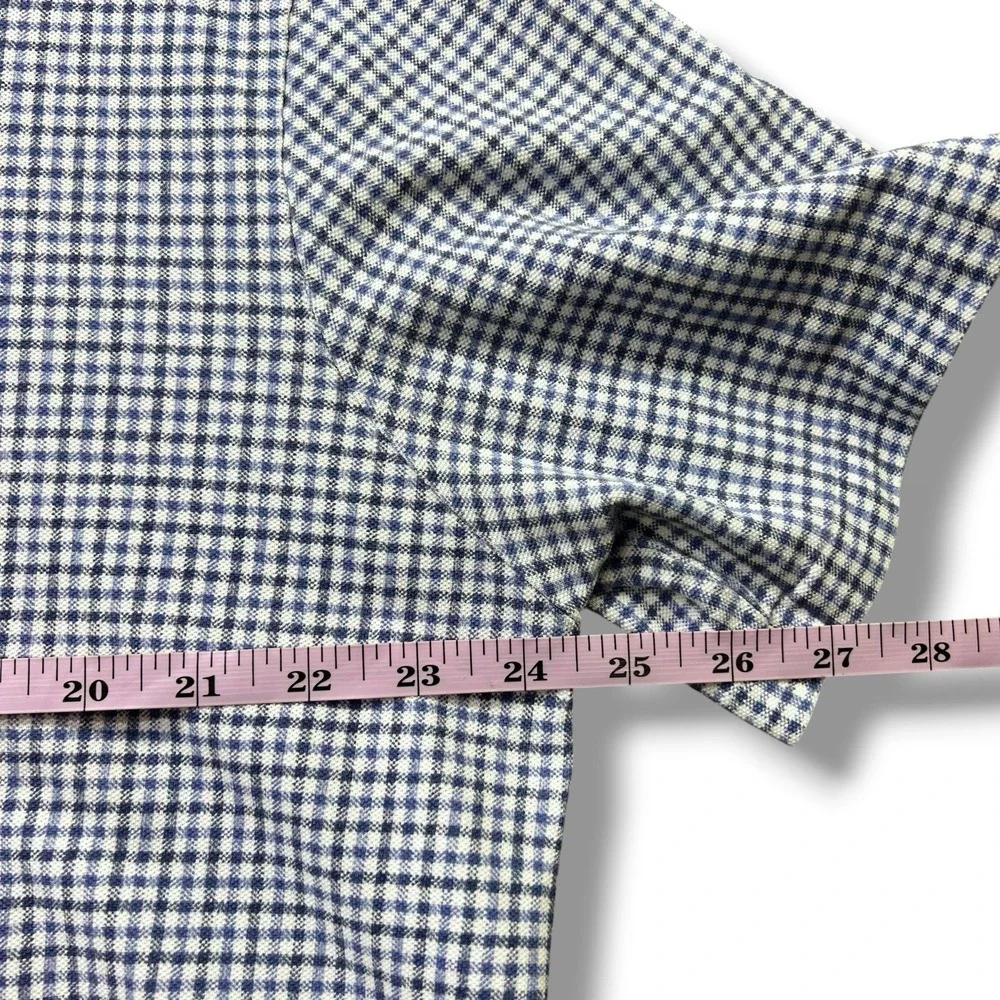 Polo Ralph Lauren Vintage Shirt Mens XL Blue Purple Checkered Pony Logo 90s Y2K
